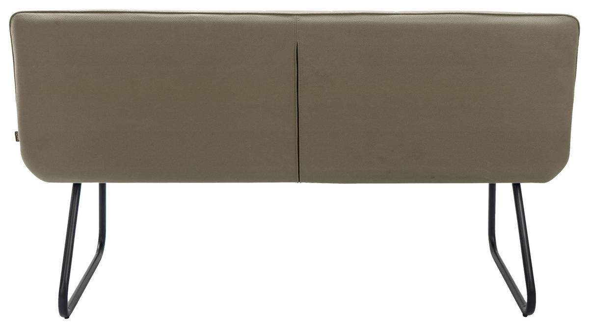 SITZBANK 155/87/65 cm Mikrofaser Taupe  - Taupe/Schwarz, Design, Textil/Metall (155/87/65cm) - Novel