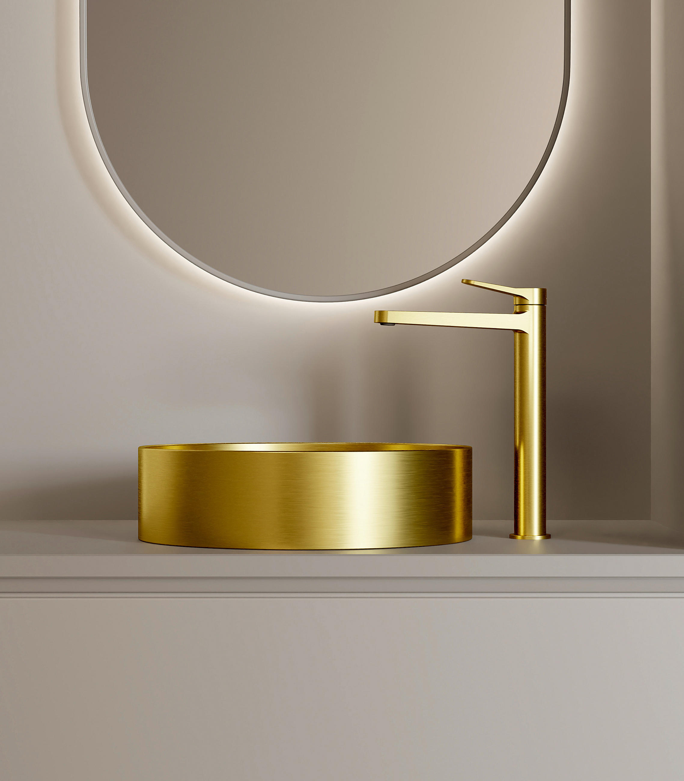 WASCHTISCHARMATUR 4,9/29,7/20,5 cm  - Goldfarben, MODERN, Metall (4,9/29,7/20,5cm)