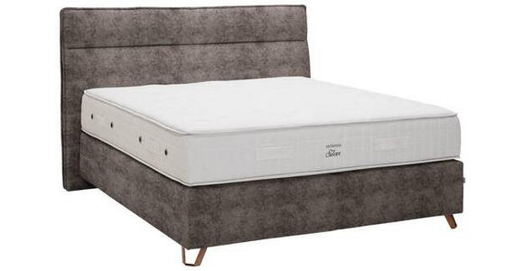 BOXSPRINGBETT 180/200 cm  in Braun  - Braun/Kupferfarben, KONVENTIONELL, Textil/Metall (180/200cm) - Ambiente