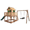 SPIELTURM 613/291/277 cm  - Braun/Weiß, KONVENTIONELL, Holz (613/291/277cm) - Ambia Garden