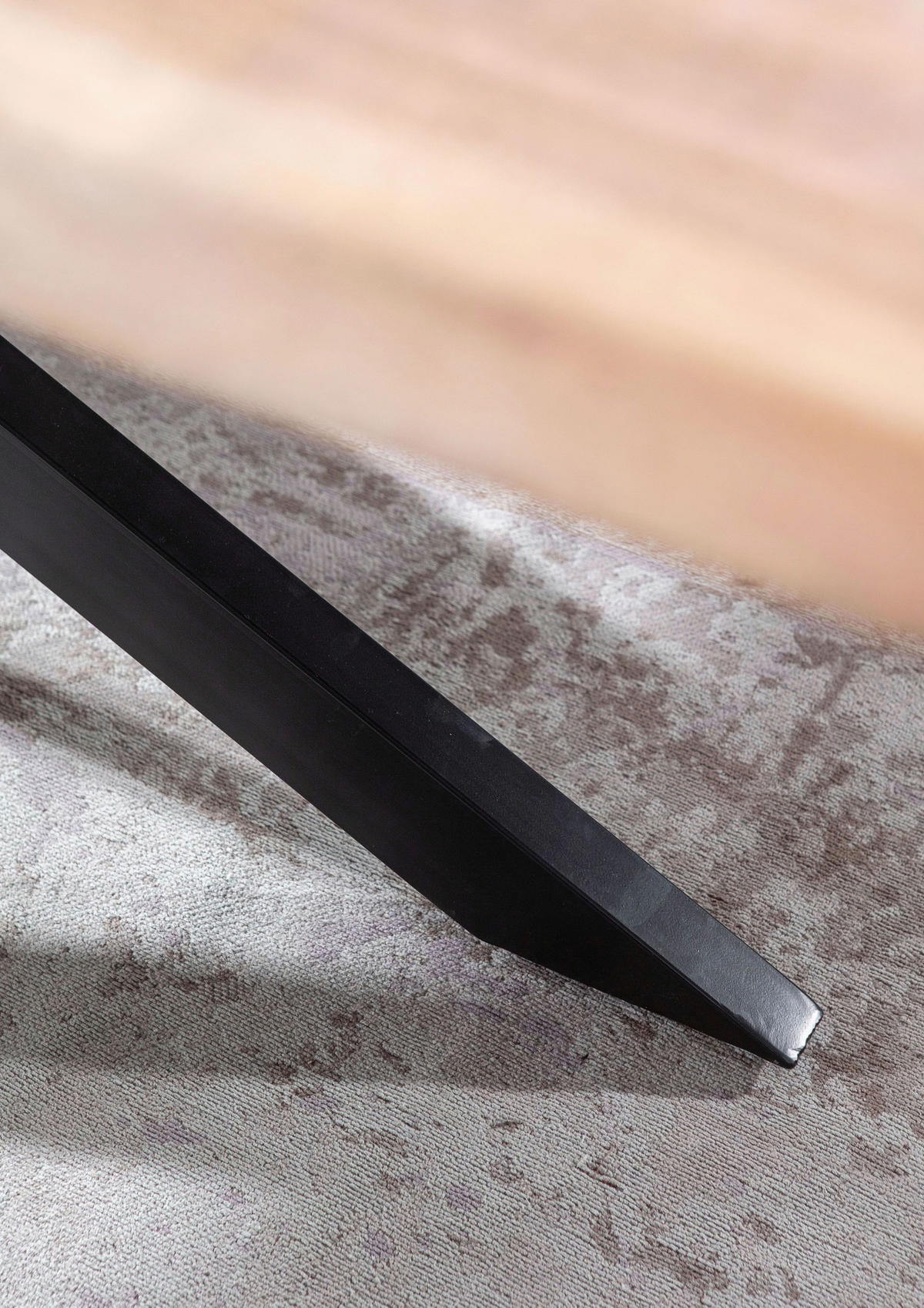 ESSTISCH in Holz 220/100/75 cm  - Schwarz/Naturfarben, MODERN, Holz/Metall (220/100/75cm) - Livetastic