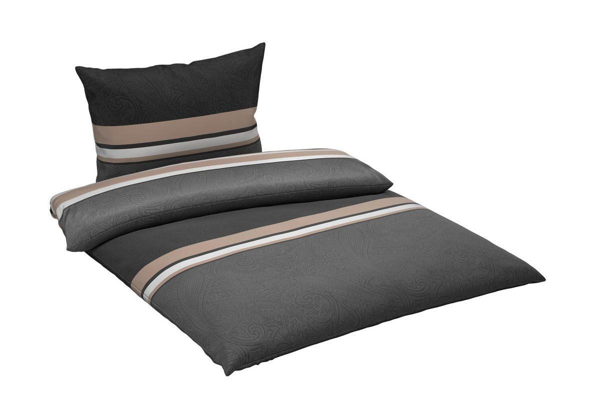 Lenjerie De Pat 200/220 cm  - gri, Konventionell, textil (200/220cm) - Novel