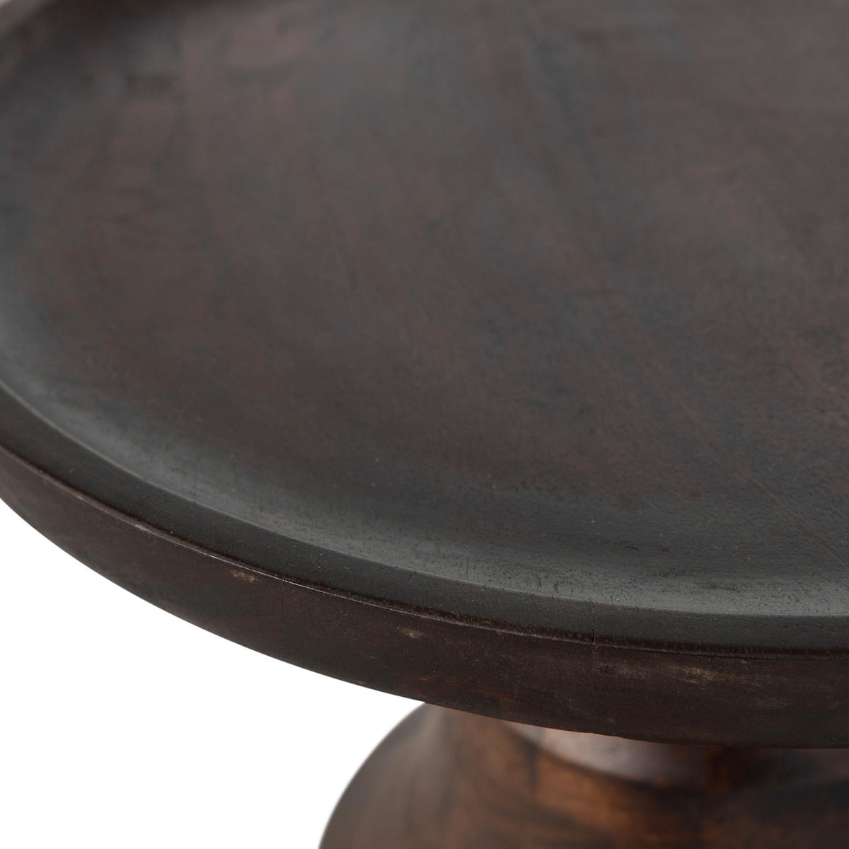 BEISTELLTISCH 50/50/55 cm Mangoholz Dunkelbraun rund  - Dunkelbraun, Design, Holz (50/50/55cm) - Livetastic