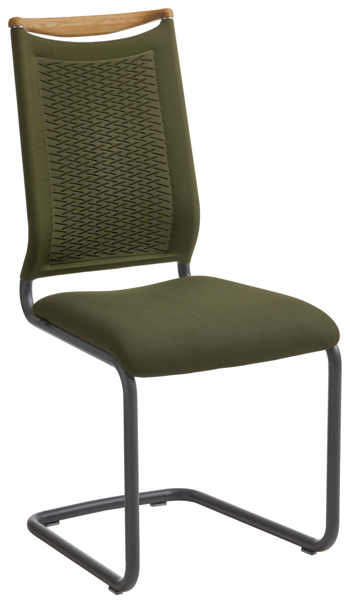 SCHWINGSTUHL  in Netz  - Eichefarben/Anthrazit, Design, Holz/Textil (47/99,0/59cm) - Venjakob