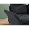 ECKSOFA in Bouclé Schwarz  - Schwarz, Natur, Textil/Metall (288/233cm) - Valnatura