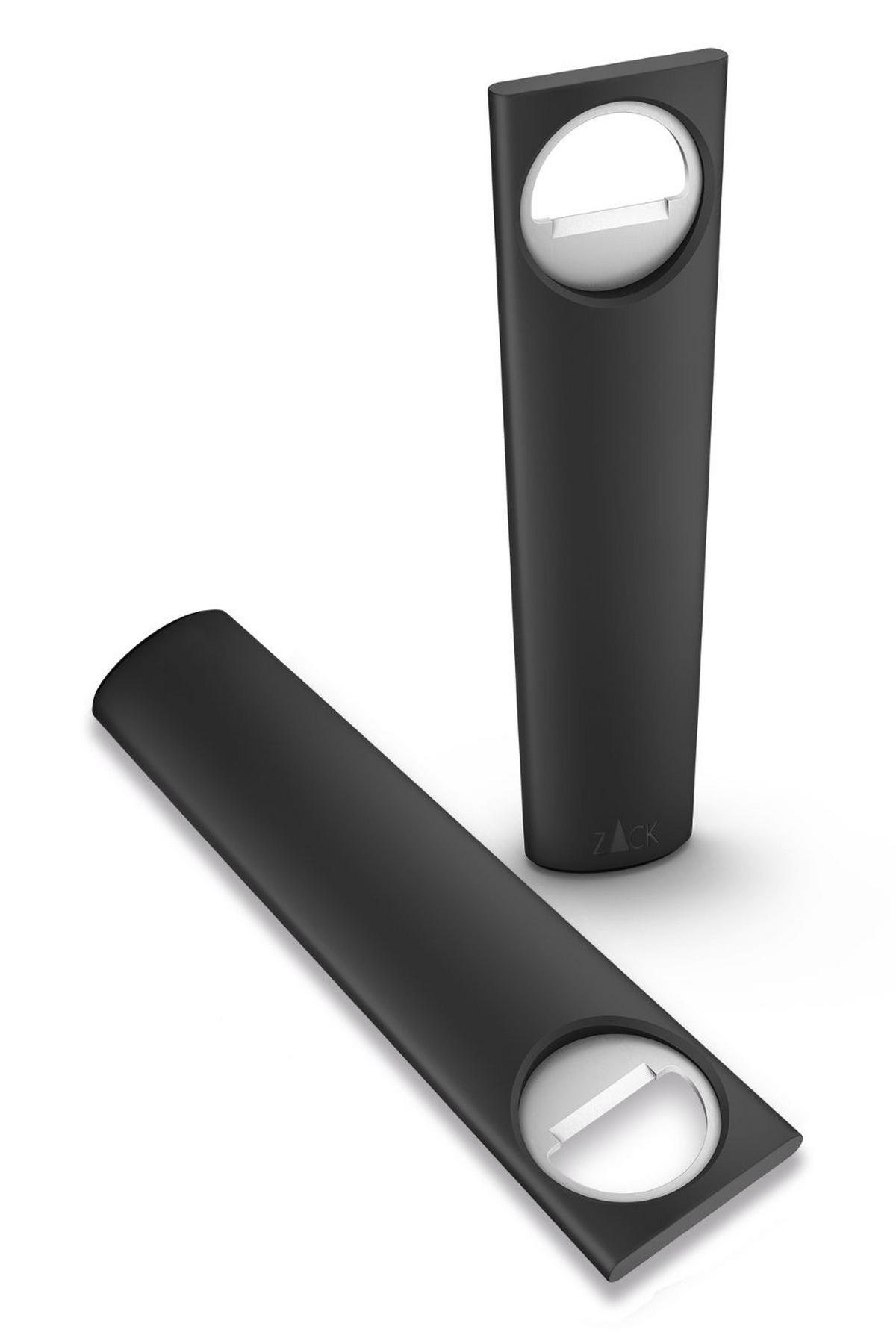 FLASCHENÖFFNER - Edelstahlfarben/Schwarz, KONVENTIONELL, Kunststoff/Metall (4,5/14,5/2cm) - Zack