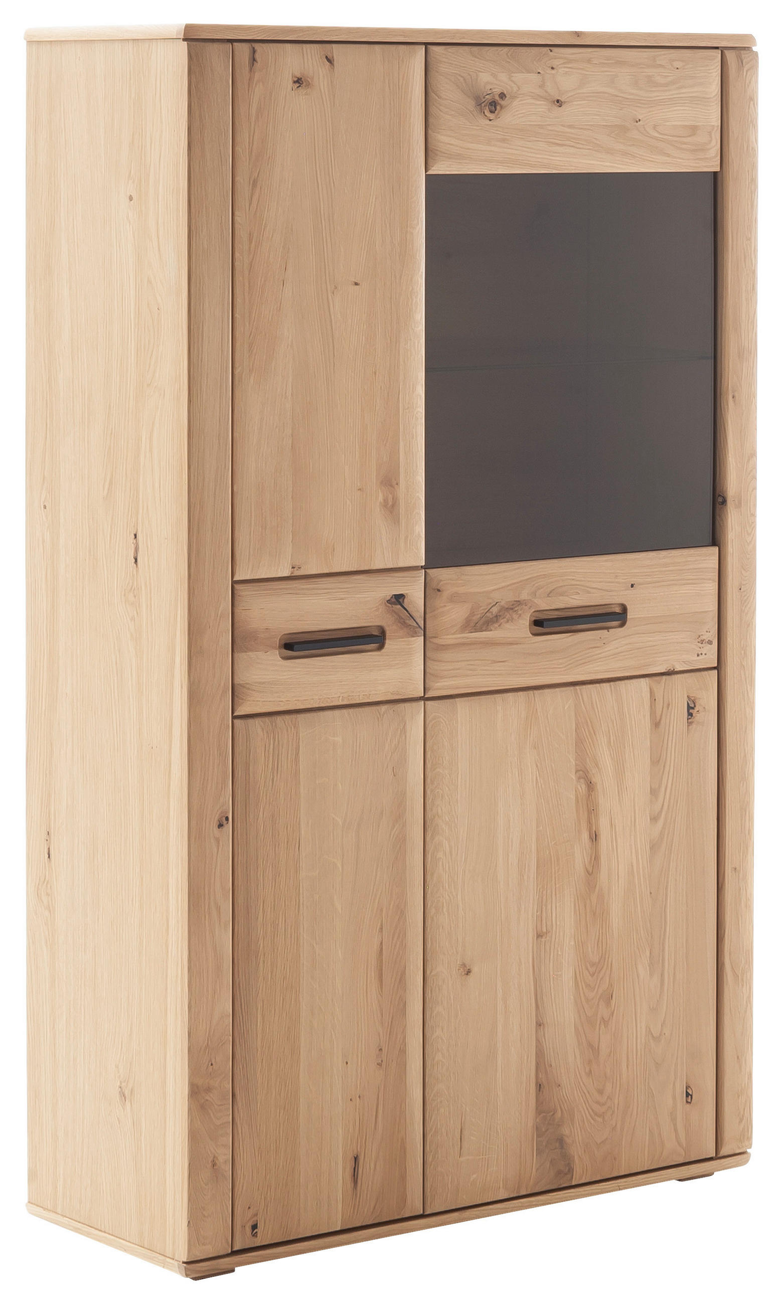 HIGHBOARD  in 94/157/37 cm  - Eichefarben/Anthrazit, KONVENTIONELL, Glas/Holz (94/157/37cm) - Cantus