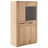 HIGHBOARD  in 94/157/37 cm  - Eichefarben/Anthrazit, KONVENTIONELL, Glas/Holz (94/157/37cm) - Cantus