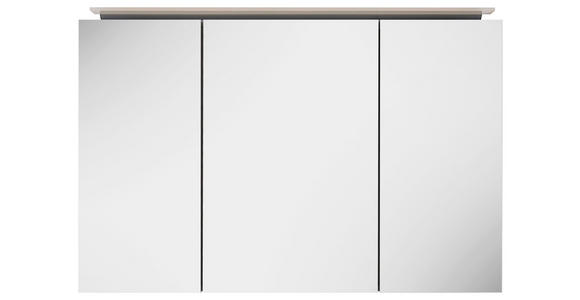 SPIEGELSCHRANK 100/64/15 cm  - Eichefarben/Silberfarben, KONVENTIONELL, Glas/Holzwerkstoff (100/64/15cm) - Novel