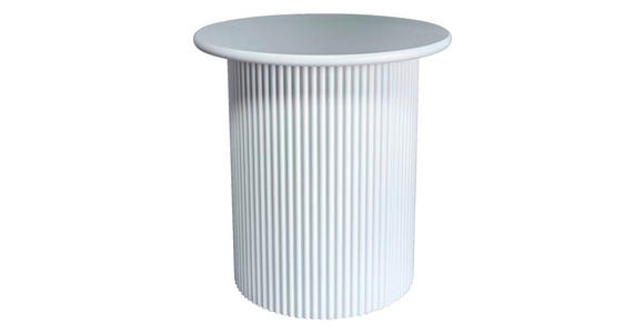 BEISTELLTISCH 40/40/41 cm Weiß rund  - Schwarz/Weiß, Design, Holzwerkstoff (40/40/41cm) - Xora