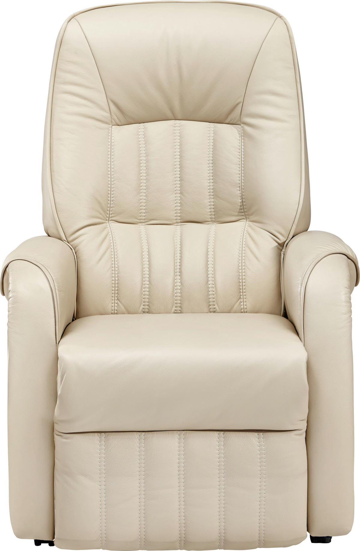 FERNSEHSESSEL  mit Relaxfunktion, Aufstehhilfe Echtleder Creme  - Creme/Schwarz, KONVENTIONELL, Leder (78/107/93cm) - Himolla