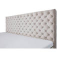 BOXSPRINGBETT 160/200 cm  in Beige  - Beige/Graphitfarben, Design, Textil/Metall (160/200cm) - Xora