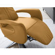 RELAXSESSEL in Leder Senfgelb  - Senfgelb/Schwarz, Design, Leder/Metall (71/112/83cm) - Dieter Knoll