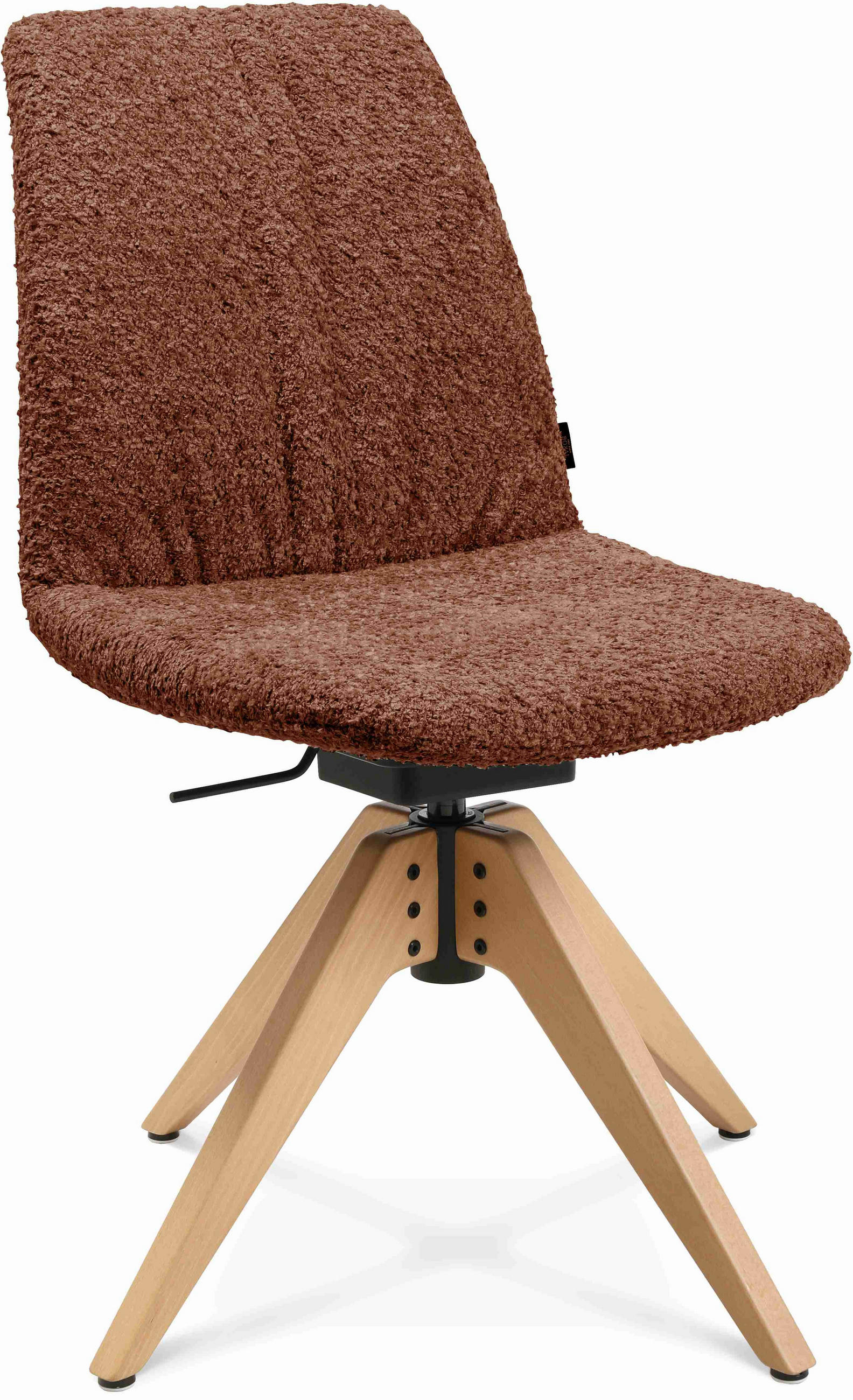 STUHL  in Webstoff  - Eichefarben/Kupferfarben, Design, Holz/Textil (46/82,5-85,25/55cm) - Johann Jakob