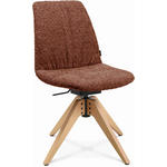 STUHL  in Webstoff Holz, Textil  - Eichefarben/Kupferfarben, Design, Holz/Textil (46/82,5-85,25/55cm) - Johann Jakob