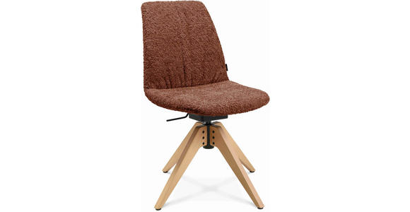 STUHL in Webstoff Holz, Textil - Eichefarben/Kupferfarben, Design, Holz/Textil (46/82,5-85,25/55cm) - Johann Jakob