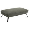 HOCKER in Textil Olivgrün  - Schwarz/Olivgrün, Design, Textil/Metall (142/43/80cm) - Moderano