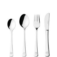 KINDERBESTECK 4-teilig  - Edelstahlfarben, KONVENTIONELL, Metall (15,60/19,80/3,00cm) - Leonardo