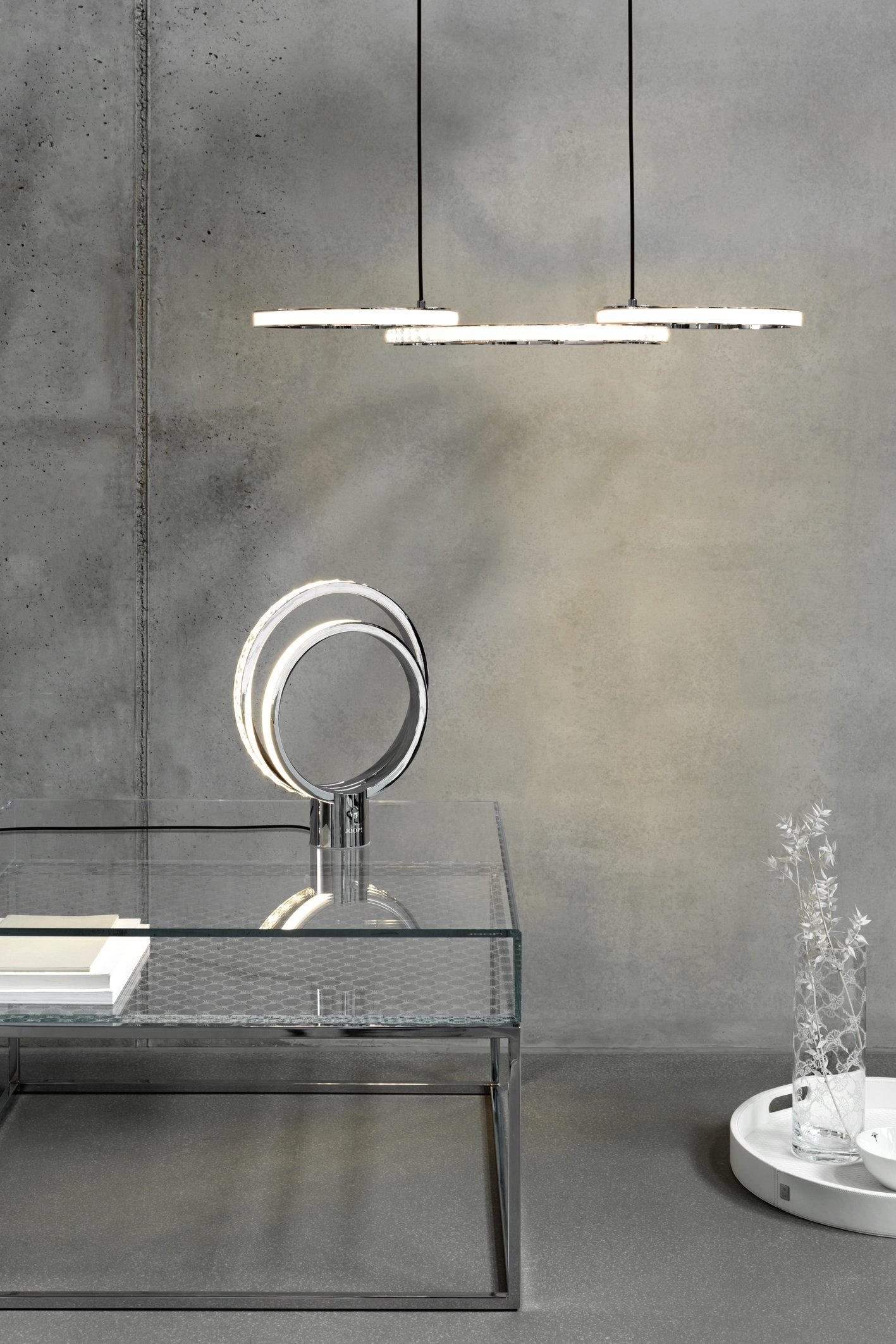 LED-DECKENLEUCHTE - Klar/Chromfarben, LIFESTYLE, Glas/Metall (59,5/41,5/10cm) - Joop!