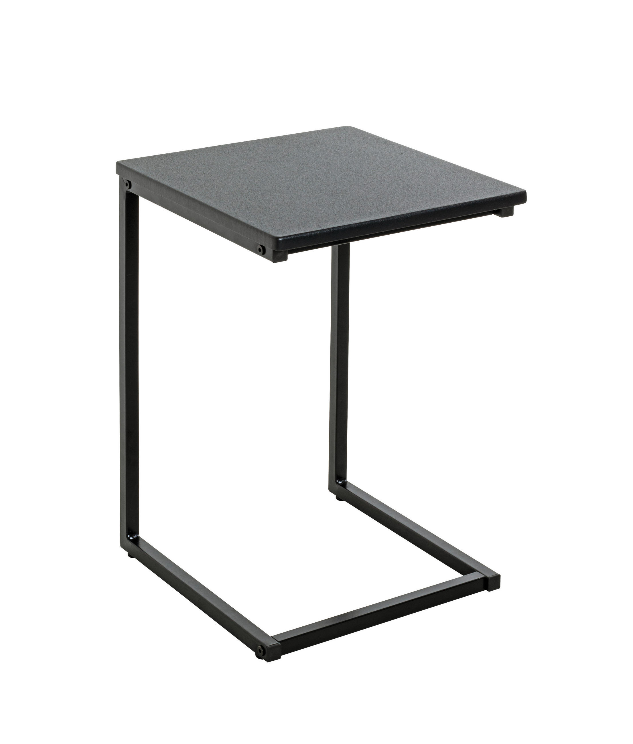 BEISTELLTISCH 33/35/60 cm Schwarz rechteckig  - Schwarz, Design, Holzwerkstoff/Metall (33/35/60cm)