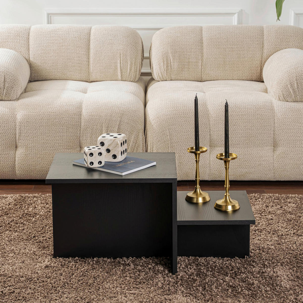 COUCHTISCH Schwarz  - Schwarz, Design, Holzwerkstoff (80/40/40cm) - MID.YOU