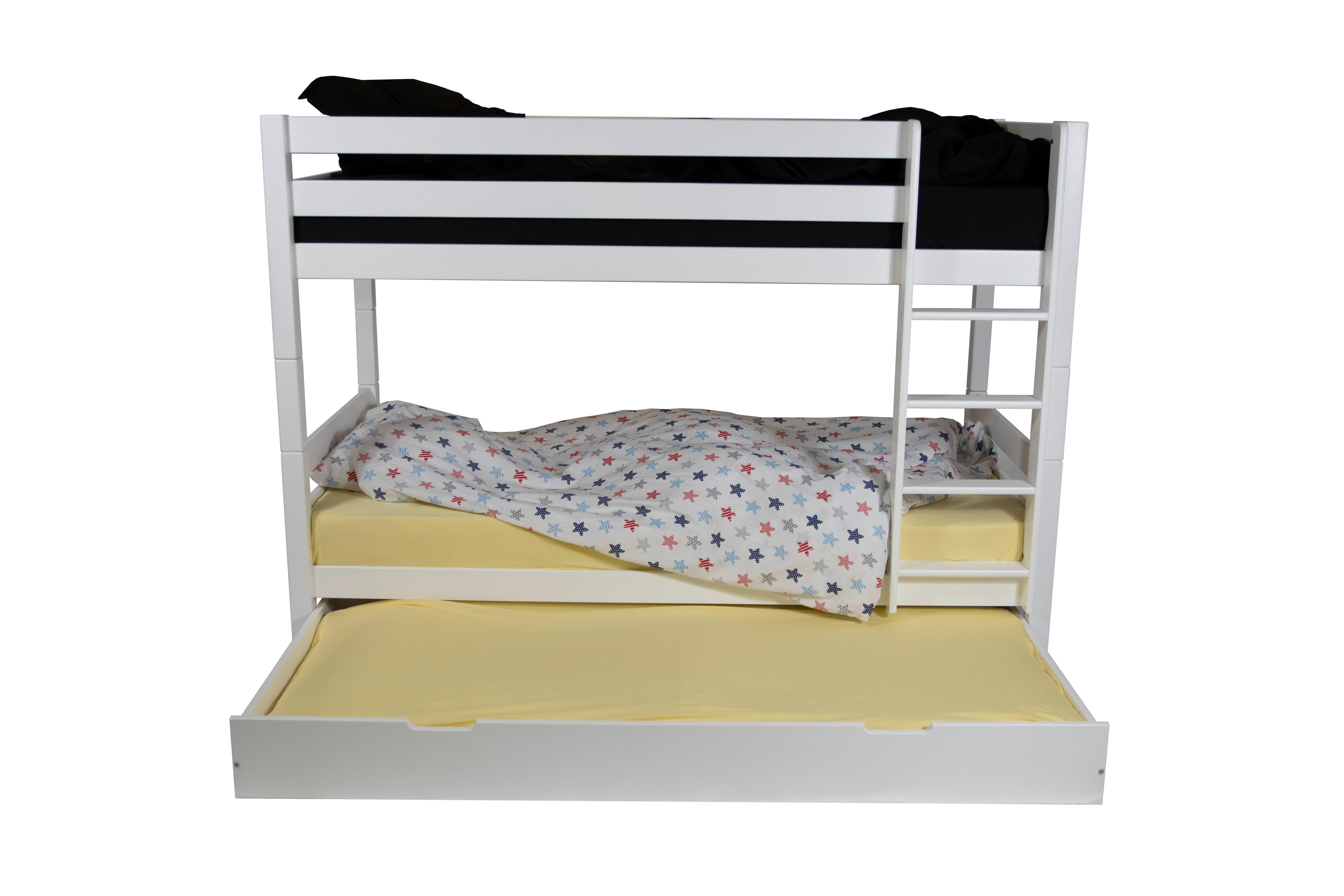 ÚLOŽNÝ PROSTOR POD POSTEL, buk - bílá, Konvenční, dřevo/kompozitní dřevo (90/200cm) - Linea Natura