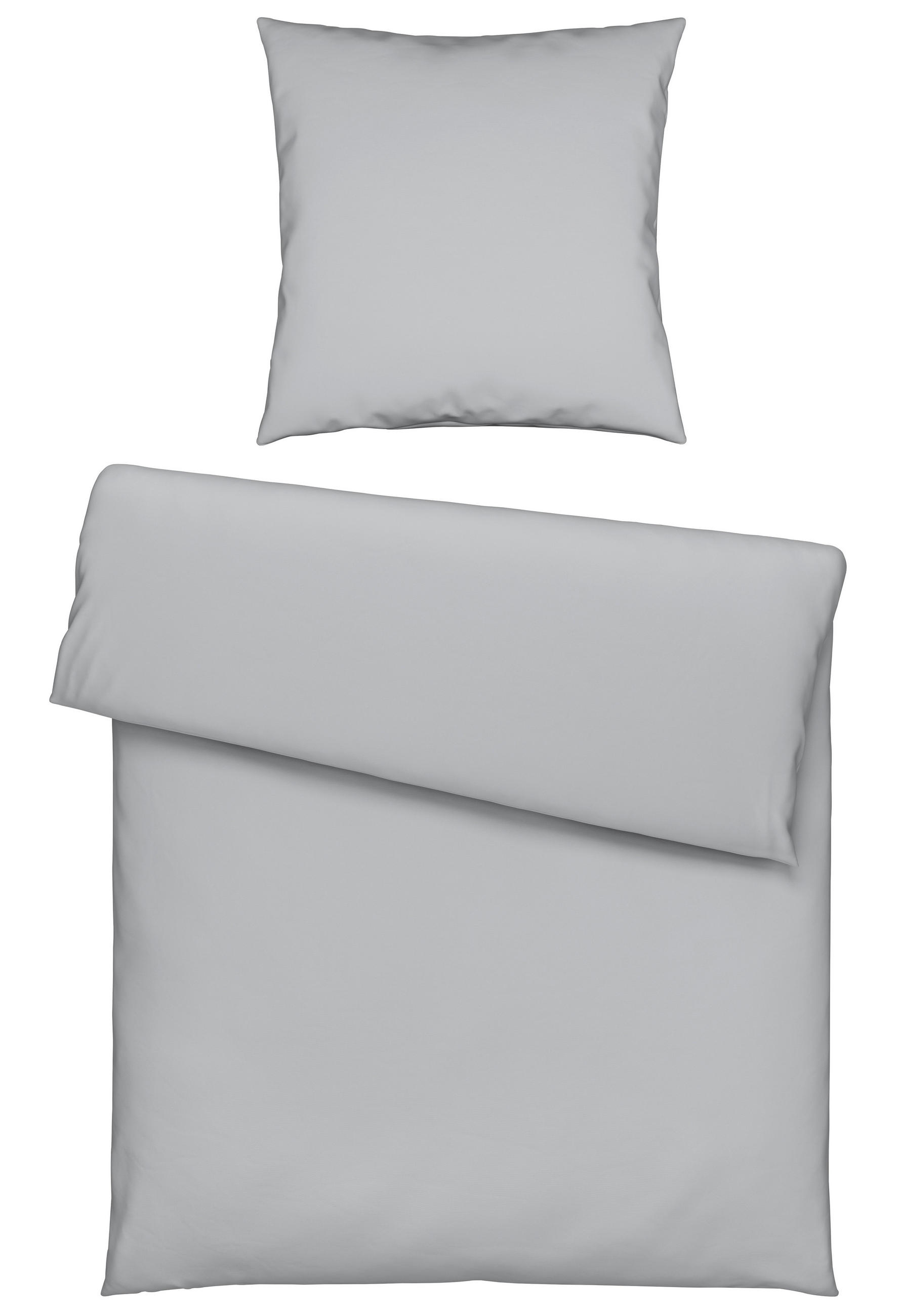 BETTWÄSCHE 2-teilig Renforcé 135/200 cm  - Grau, Basics, Textil (135/200cm) - Esposa