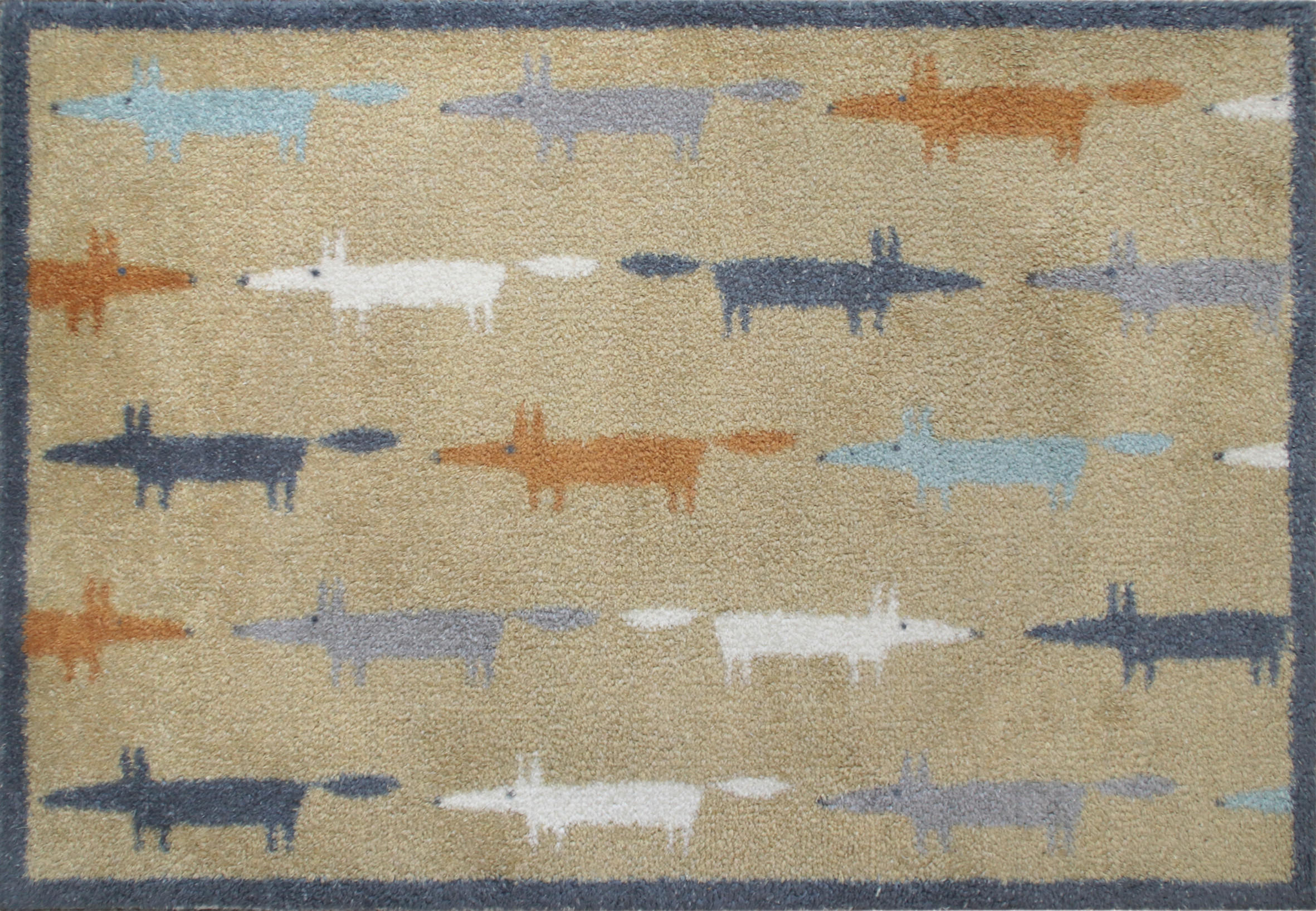 wash+dry FUßMATTE Running Mr Fox Braun 60x85 cm