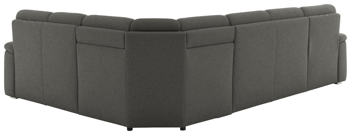 WOHNLANDSCHAFT  in Chenille Grau  - Alufarben/Grau, KONVENTIONELL, Holz/Textil (160/329/235cm) - Beldomo Comfort