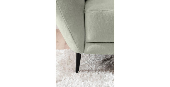 RÉCAMIERE Salbeigrün Chenille Zierkissen, Rücken echt  - Salbeigrün/Schwarz, KONVENTIONELL, Textil/Metall (224/70/97cm) - Hom`in