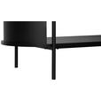 COUCHTISCH 100/54/36,5 cm oval Naturfarben, Schwarz  - Schwarz/Naturfarben, Trend, Holzwerkstoff/Metall (100/54/36,5cm) - Xora