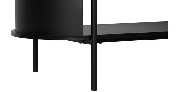 COUCHTISCH 100/54/36,5 cm oval Naturfarben, Schwarz  - Schwarz/Naturfarben, Trend, Holzwerkstoff/Metall (100/54/36,5cm) - Xora