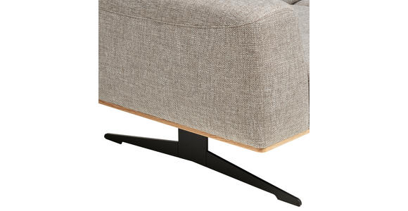 2-SITZER-SOFA in Struktur Beige  - Beige/Schwarz, Design, Holz/Textil (174/76-97/102cm) - Novel