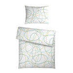BETTWÄSCHE Mavie Renforcé 140/200 cm  - Weiß/Grün, KONVENTIONELL, Textil (140/200cm) - Esposa