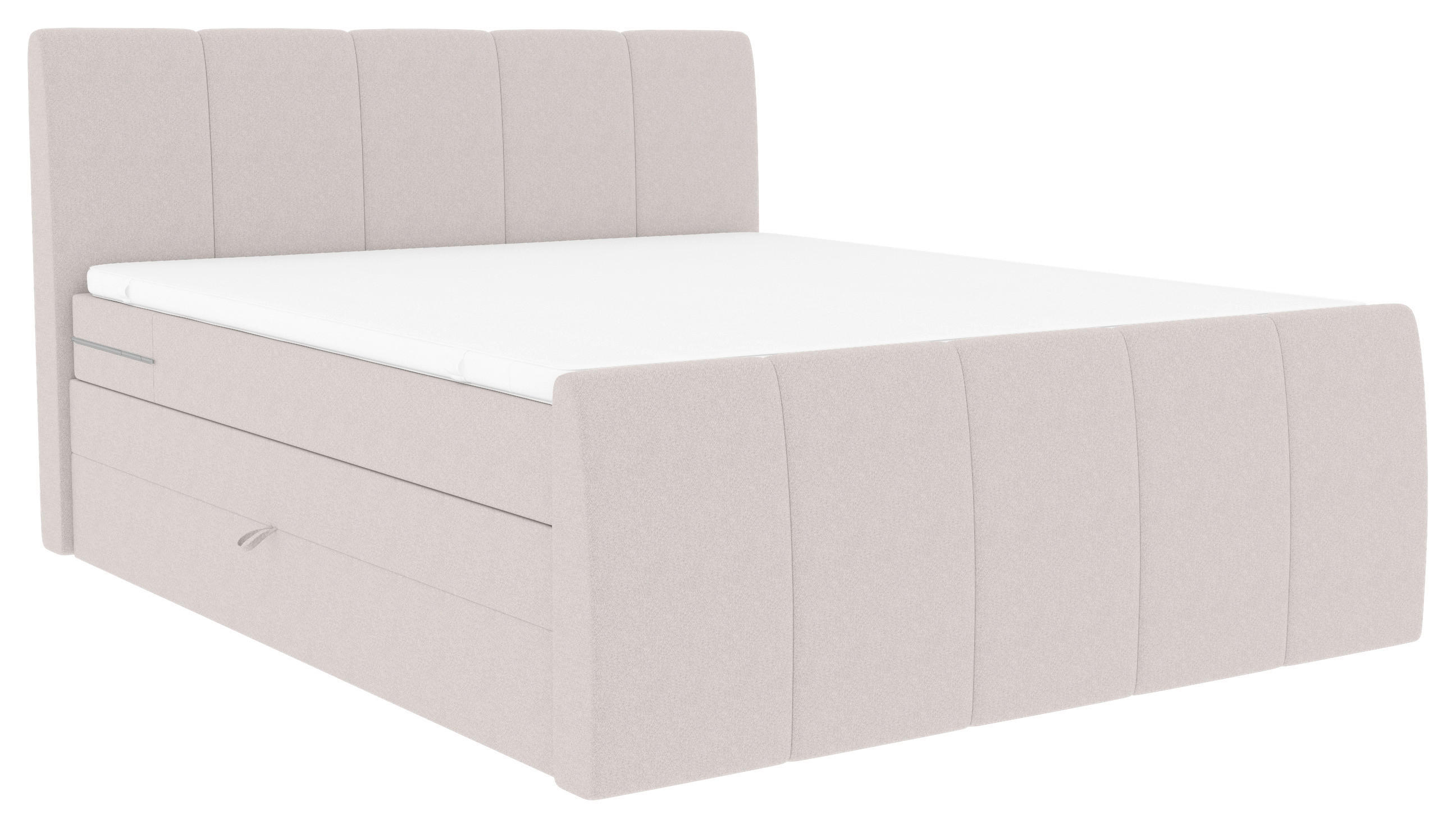 BOXSPRINGBETT 180/200 cm  in Greige  - Greige/Schwarz, KONVENTIONELL, Kunststoff/Textil (180/200cm) - Carryhome