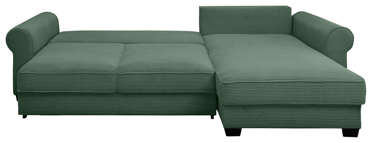 HÖRNSOFFA i manchester mörkgrön  - svart/mörkgrön, Klassisk, textil/plast (318/197cm) - MID.YOU
