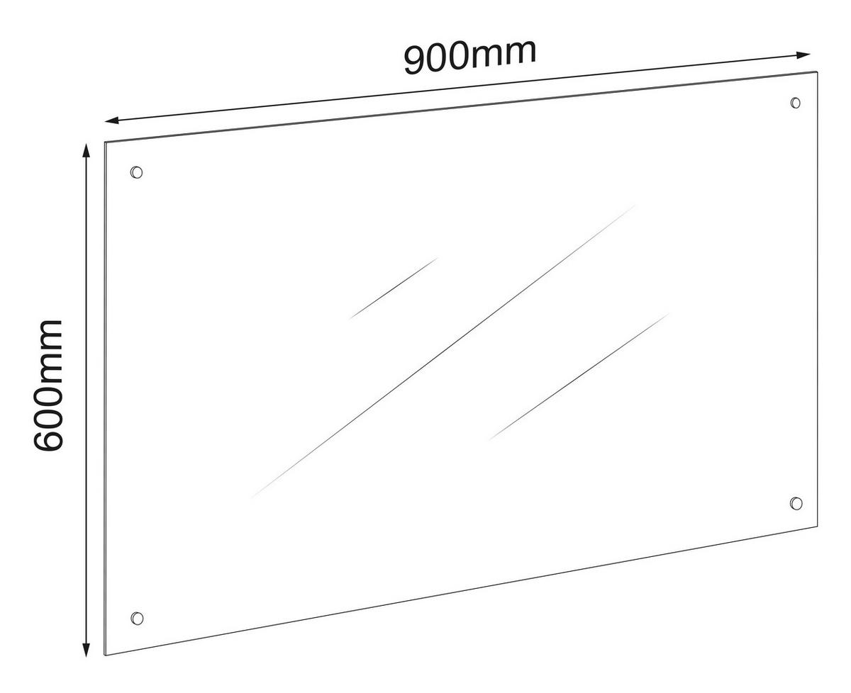 KÜCHENRÜCKWAND  - Klar, Trend, Glas (90/60cm) - MID.YOU