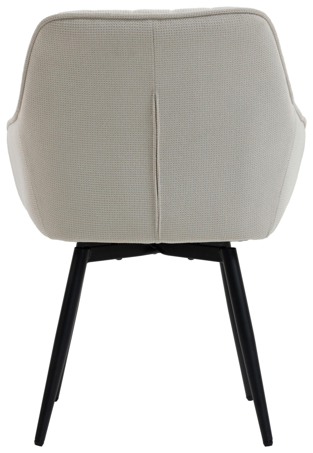 ARMLEHNSTUHL  Sitzfläche 180° drehbar   - Creme/Schwarz, MODERN, Textil/Metall (63/83/63cm) - Livetastic