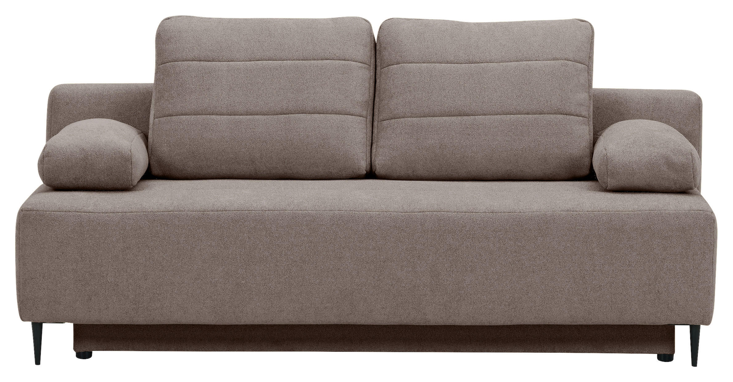 SCHLAFSOFA in Flachgewebe Braun  - Schwarz/Braun, KONVENTIONELL, Textil/Metall (197/75/100cm) - Carryhome