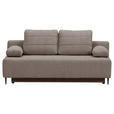 SCHLAFSOFA Flachgewebe Braun  - Schwarz/Braun, KONVENTIONELL, Textil/Metall (197/75/100cm) - Carryhome