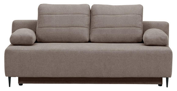 SCHLAFSOFA Flachgewebe Braun  - Schwarz/Braun, KONVENTIONELL, Textil/Metall (197/75/100cm) - Carryhome