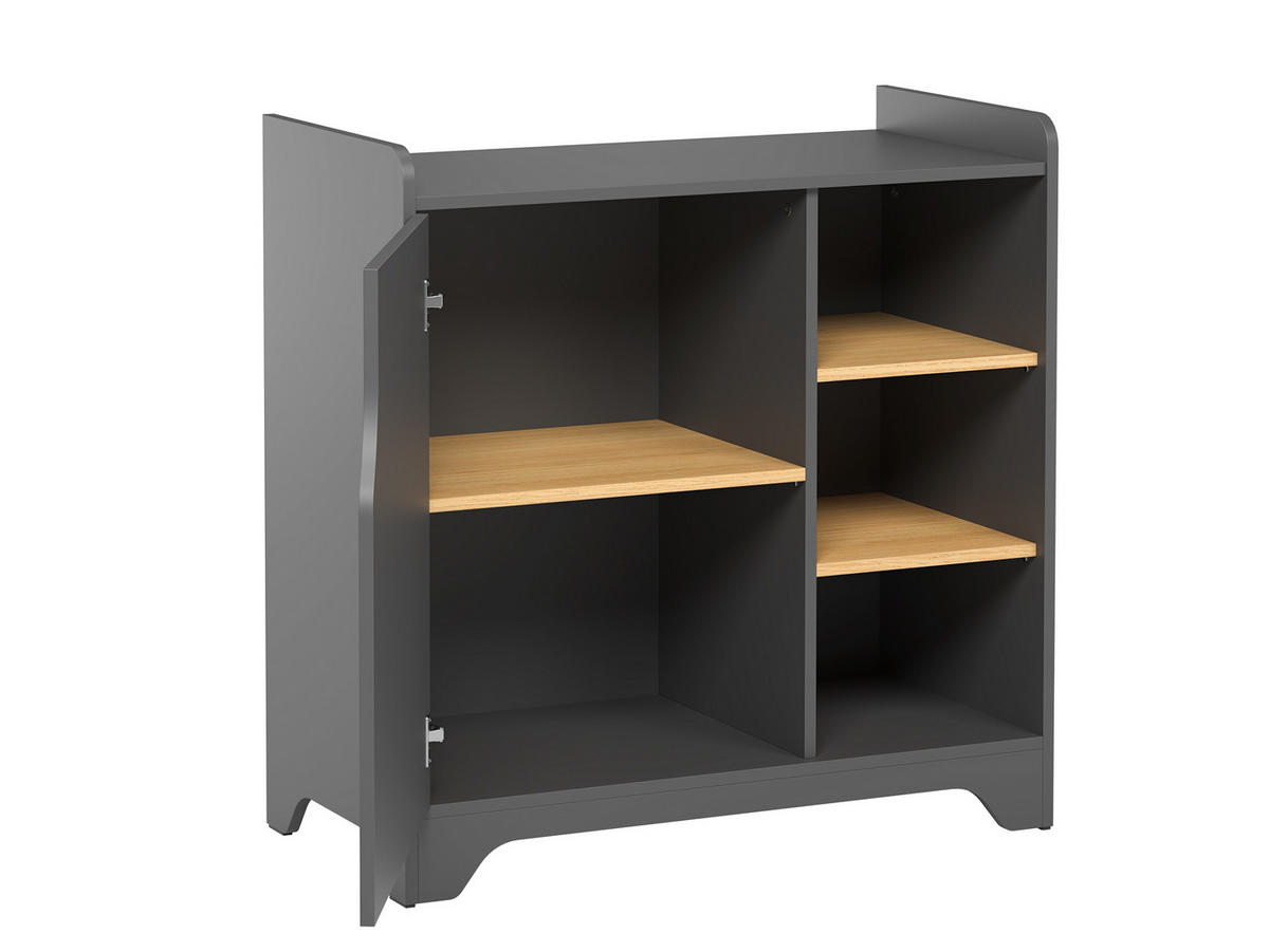 WICKELKOMMODE Leaf Graphitfarben  - Graphitfarben, MODERN, Holzwerkstoff (88,5/89,5/75-44cm) - MID.YOU