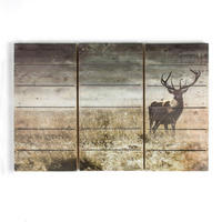WANDDEKO Holz  - Braun/Grau, Basics, Holz (90/60/3cm) - Xora