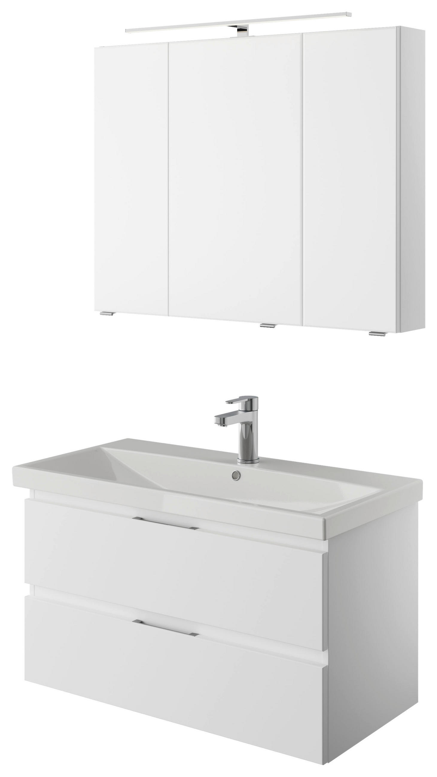 Pelipal Badezimmer Serie 4035 Weiß Hochglanz 90 cm