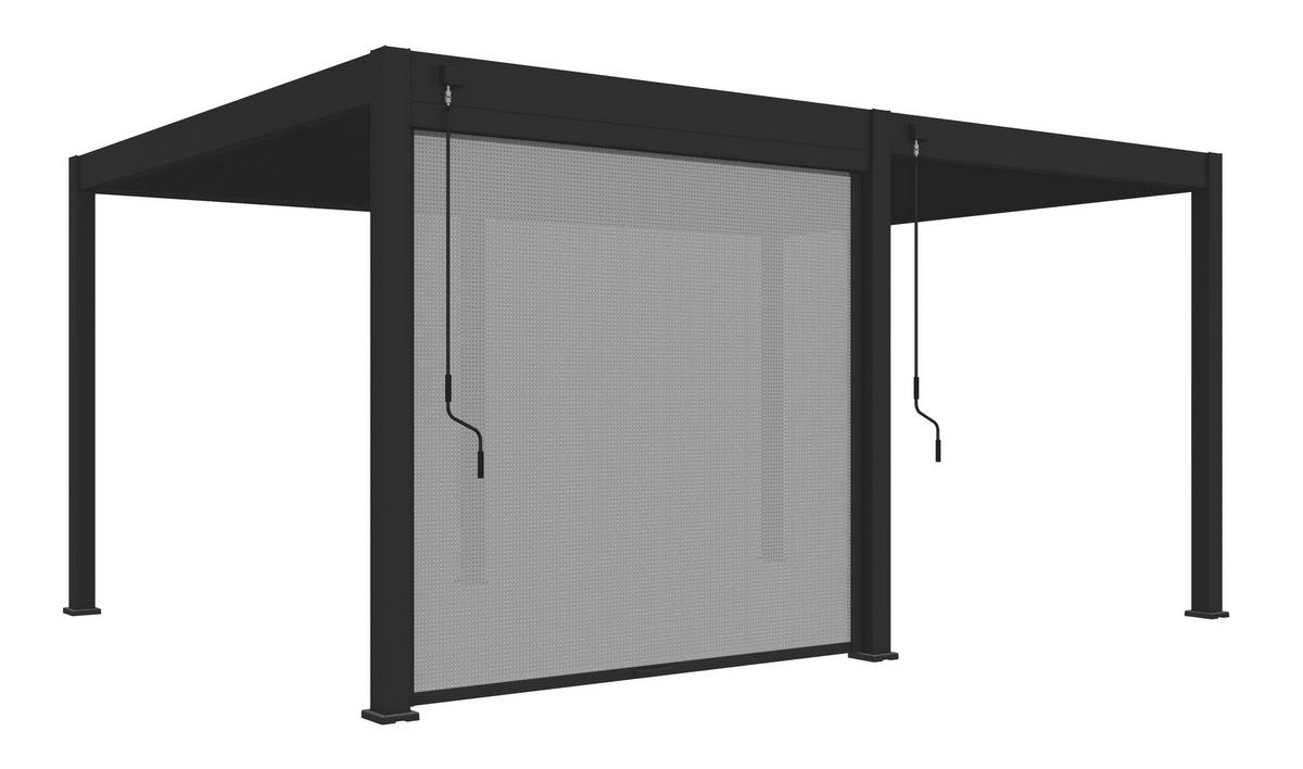 PERGOLA-ROLLO 265/235/10 cm  - Anthrazit, Basics, Textil/Metall (265/235/10cm) - Gardenson