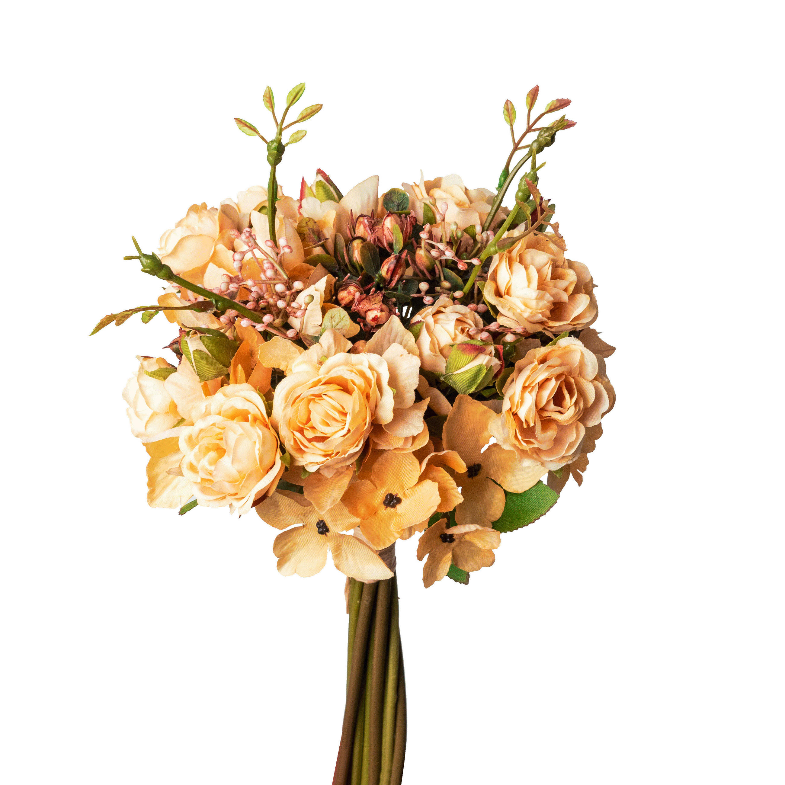 ROSENBUSCH  - Dunkelrosa/Grün, Basics, Kunststoff (33cm)