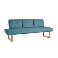 SITZBANK 224/92/78 cm  in Hellblau  - Eichefarben/Hellblau, Design, Holz/Textil (224/92/78cm) - Dieter Knoll