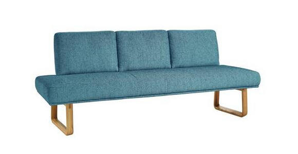 SITZBANK 209/92/78 cm  in Hellblau  - Eichefarben/Hellblau, Design, Holz/Textil (209/92/78cm) - Dieter Knoll