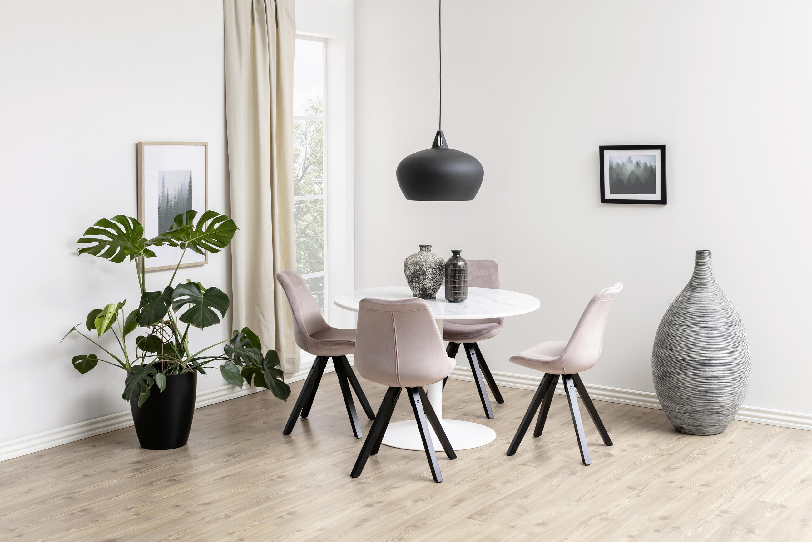 MASĂ din metal, piatră 110/110/75 cm   - alb, Trend, metal/piatră (110/110/75cm) - Livetastic