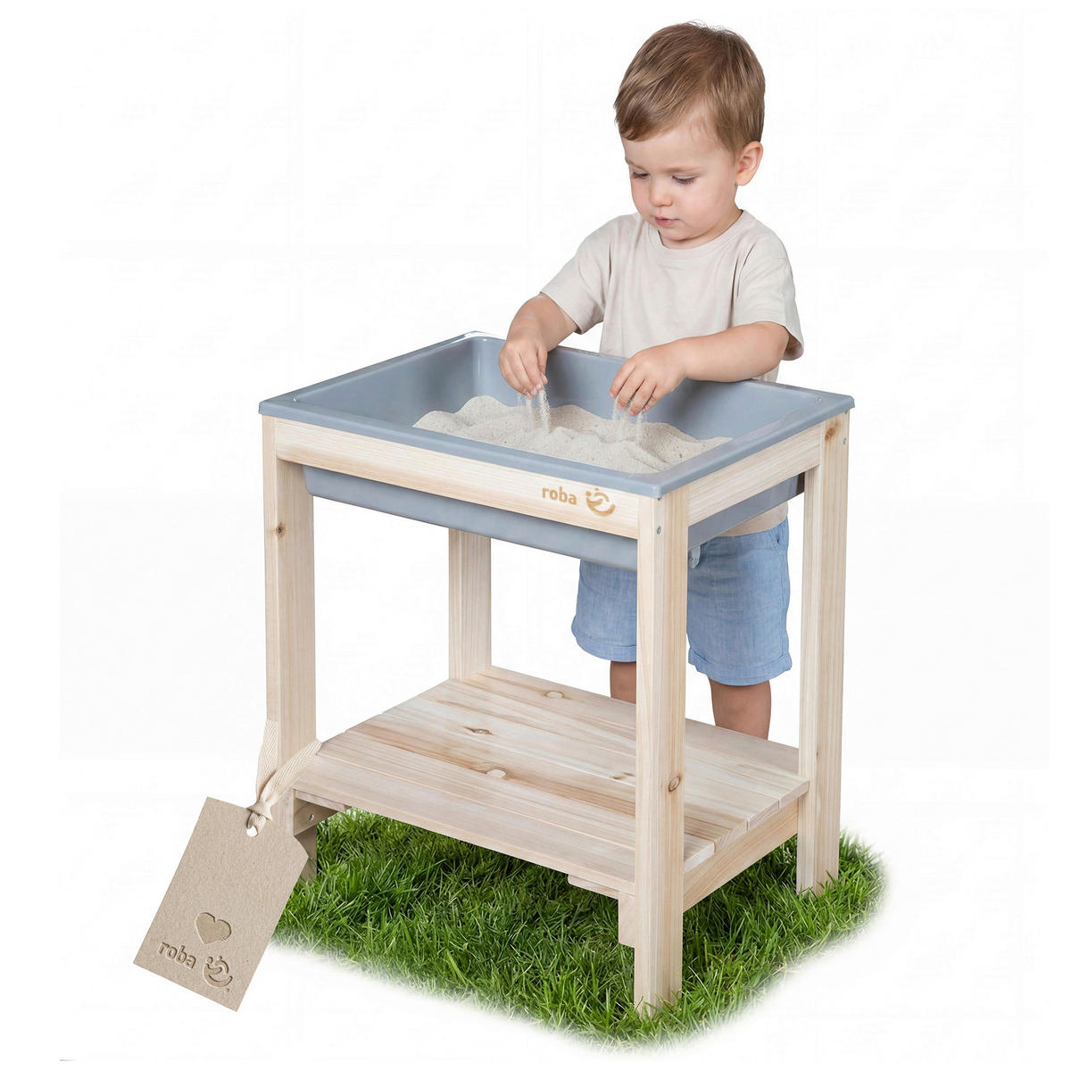 WASSERSPIELTISCH  - Naturfarben, Basics, Holz/Kunststoff (38,5/50/32cm) - Roba